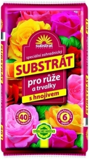 Substrát Forestina Růže a trvalky 40l